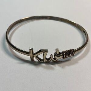 Sterling Silver Key West Hook Bracelet W / Wrap section. 2 3/8 inch diameter